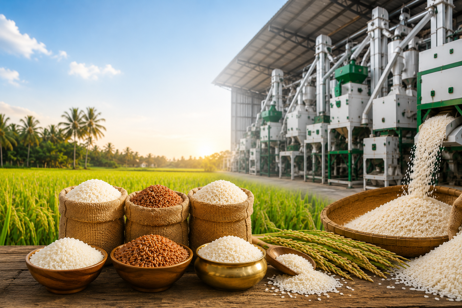 DVS premium rice field and products